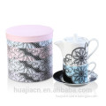 HJCF307-501 Porcelain color decal teapots